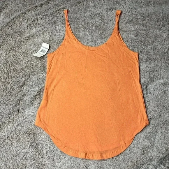 Roxy Women’s Orange Tank Top Size M 100% Cotton NWT - Picture 13 of 14